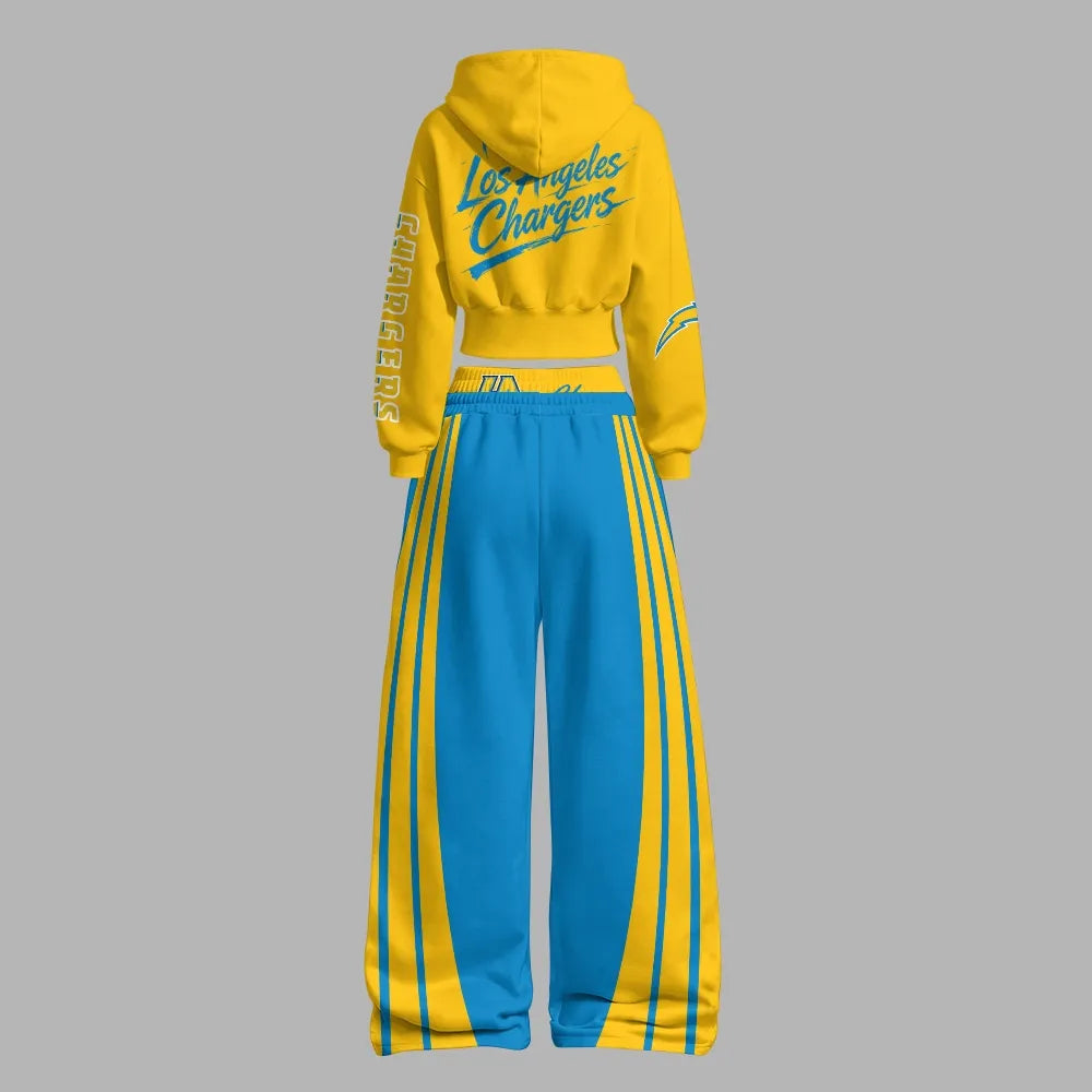 Los Angeles Chargers Zip-up hooded jacket and elastic-waist pants set | NFL