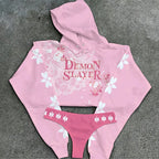"Demon Slayer" Women's Hooded Thicken Suit Set