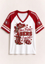 Women She's From 49ers I Can Tell Cowboy Boots Hat Game Day V-Neck T-Shirt