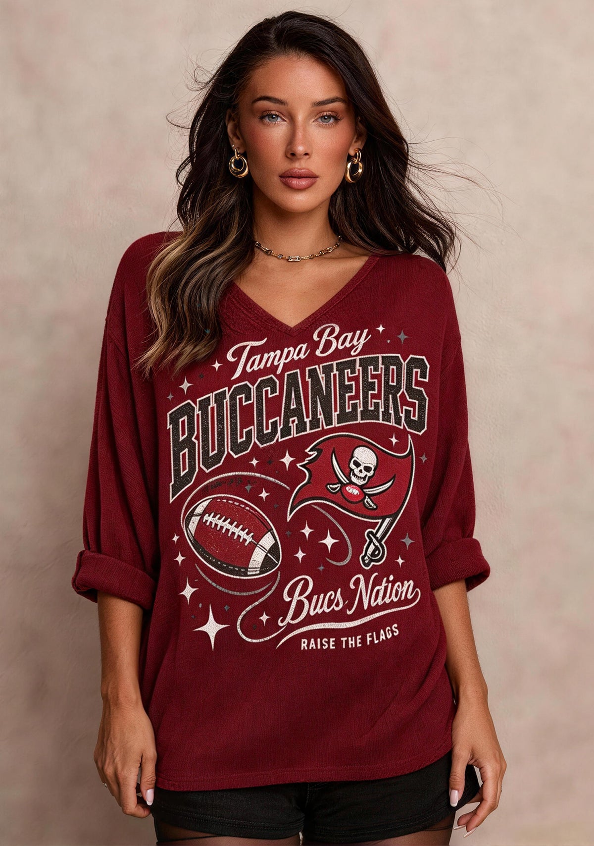 Women Tampa Bay Buccaneers Long Sleeve Game Day Shirt