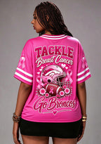 Women Denver Broncos Breast Cancer Awareness Pink Football Jersey