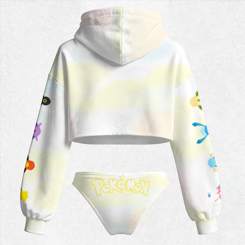 Pokémon Women's Cropped Hoodie & Thong Sets