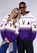 Minnesota Vikings Christmas Fair Isle Print Couple Hoodie