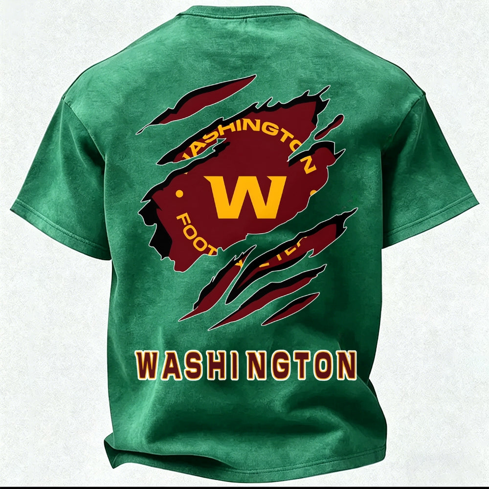Washington Commanders Printed Unisex 100% Pure Cotton Washed T-Shirt