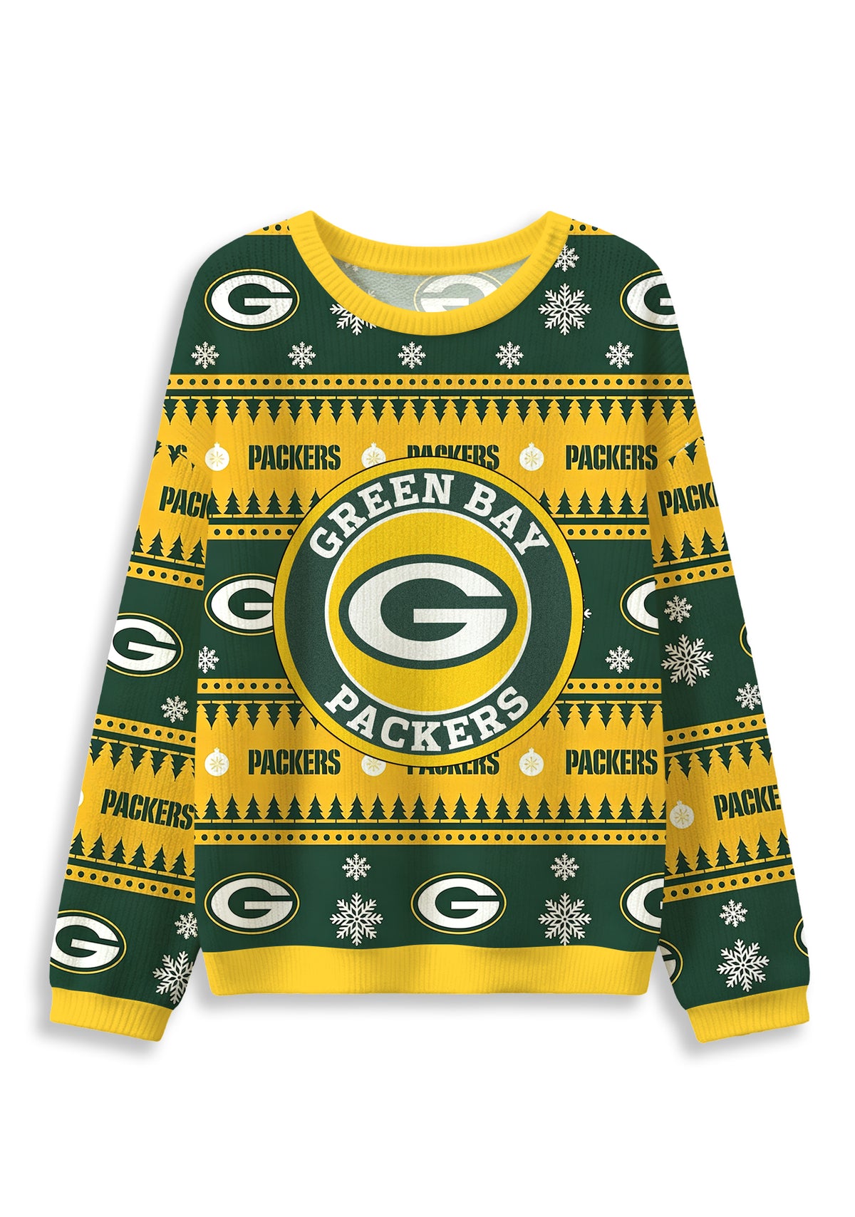 Green Bay Packers Ugly Christmas Football Fan Sweatshirt