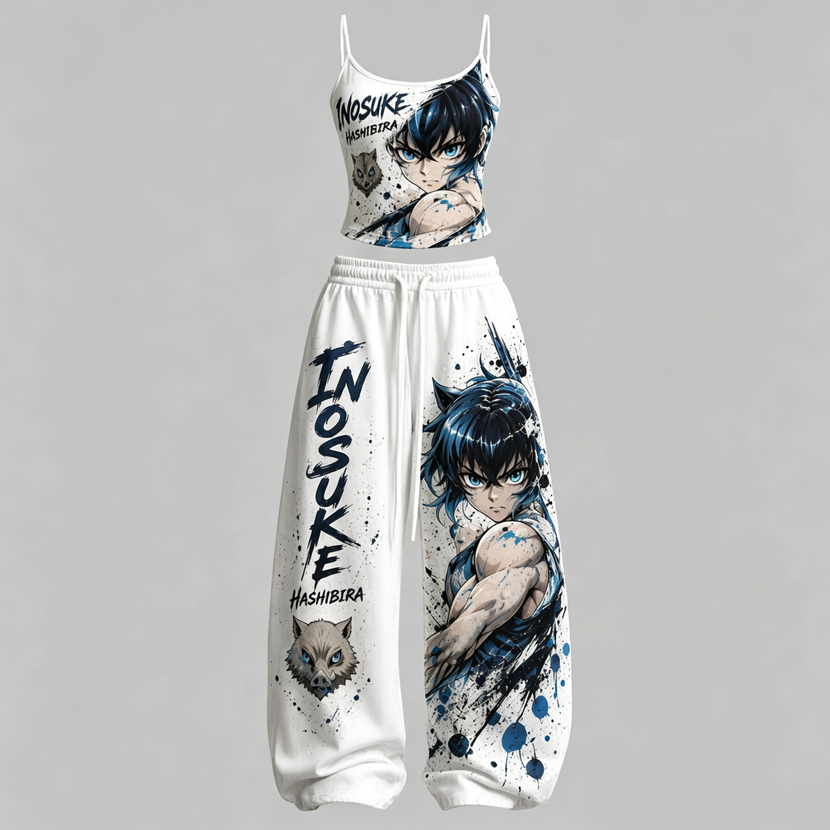Demon Slayer Top & Elasticated Trousers Two-Piece Set Main image