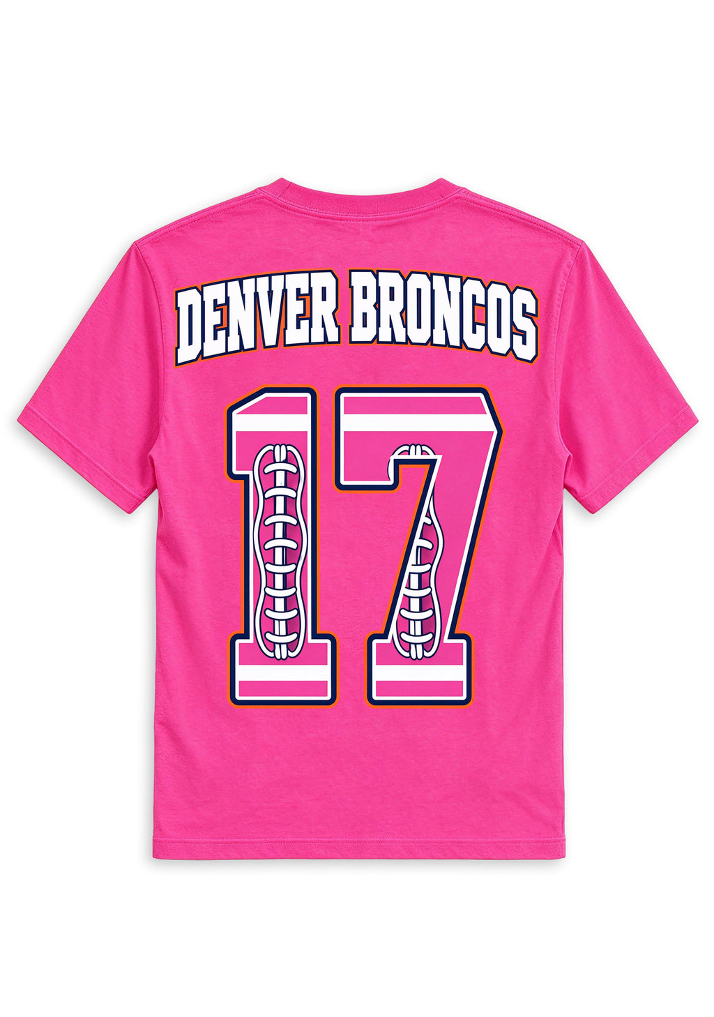 Denver Broncos Pink Out Tackle Breast Cancer Awareness V-Neck T-Shirt