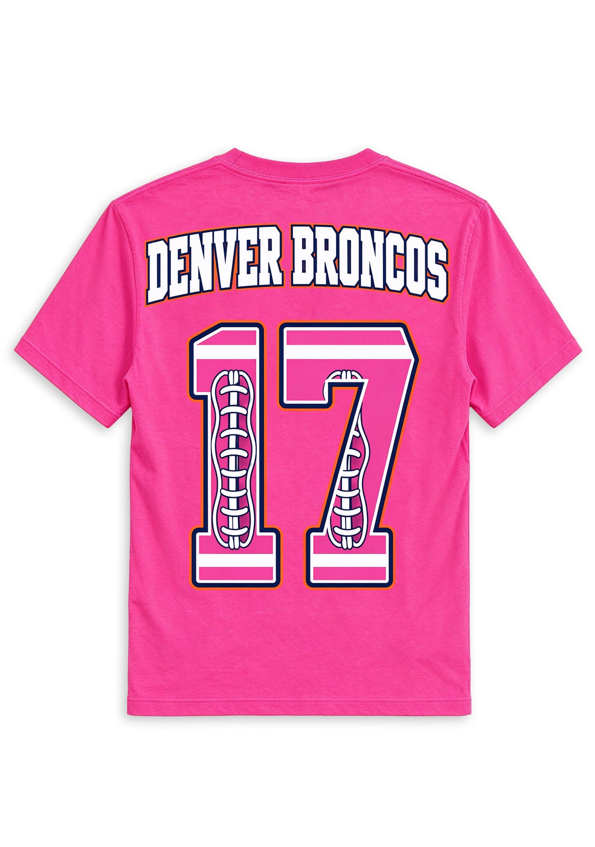 Denver Broncos Pink Out Tackle Breast Cancer Awareness V-Neck T-Shirt