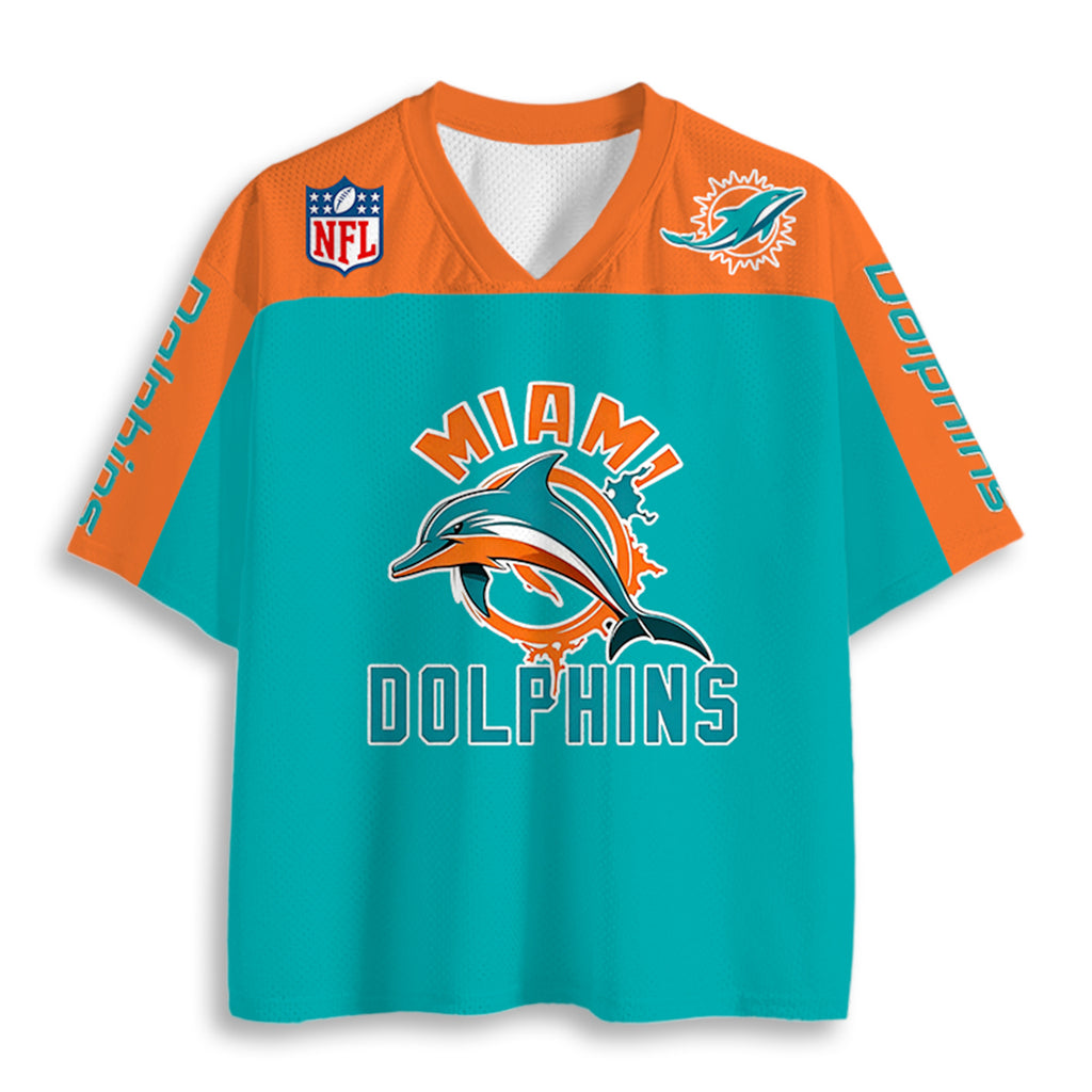 Miami Dolphins Team Logo Graphic Jersey Shirts