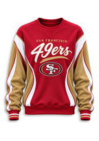 Women's San Francisco 49ers Crewneck Sweatshirt & Flared Pants 2 Piece Set