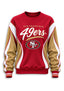 Women's San Francisco 49ers Crewneck Sweatshirt & Flared Pants 2 Piece Set