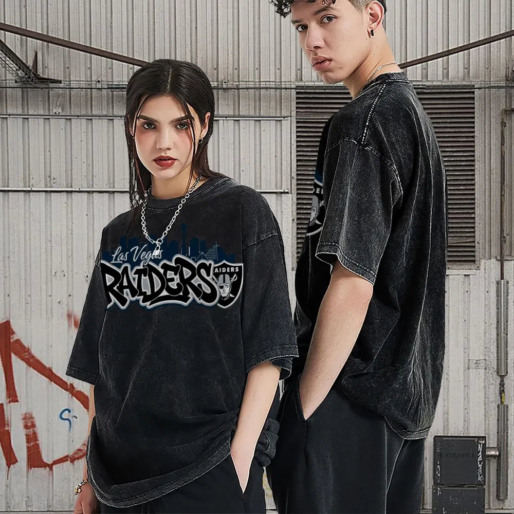 Las Vegas Raiders Unisex Vintage Washed T-shirts