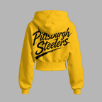 Pittsburgh Steelers Zip-up hooded jacket and elastic-waist pants set
