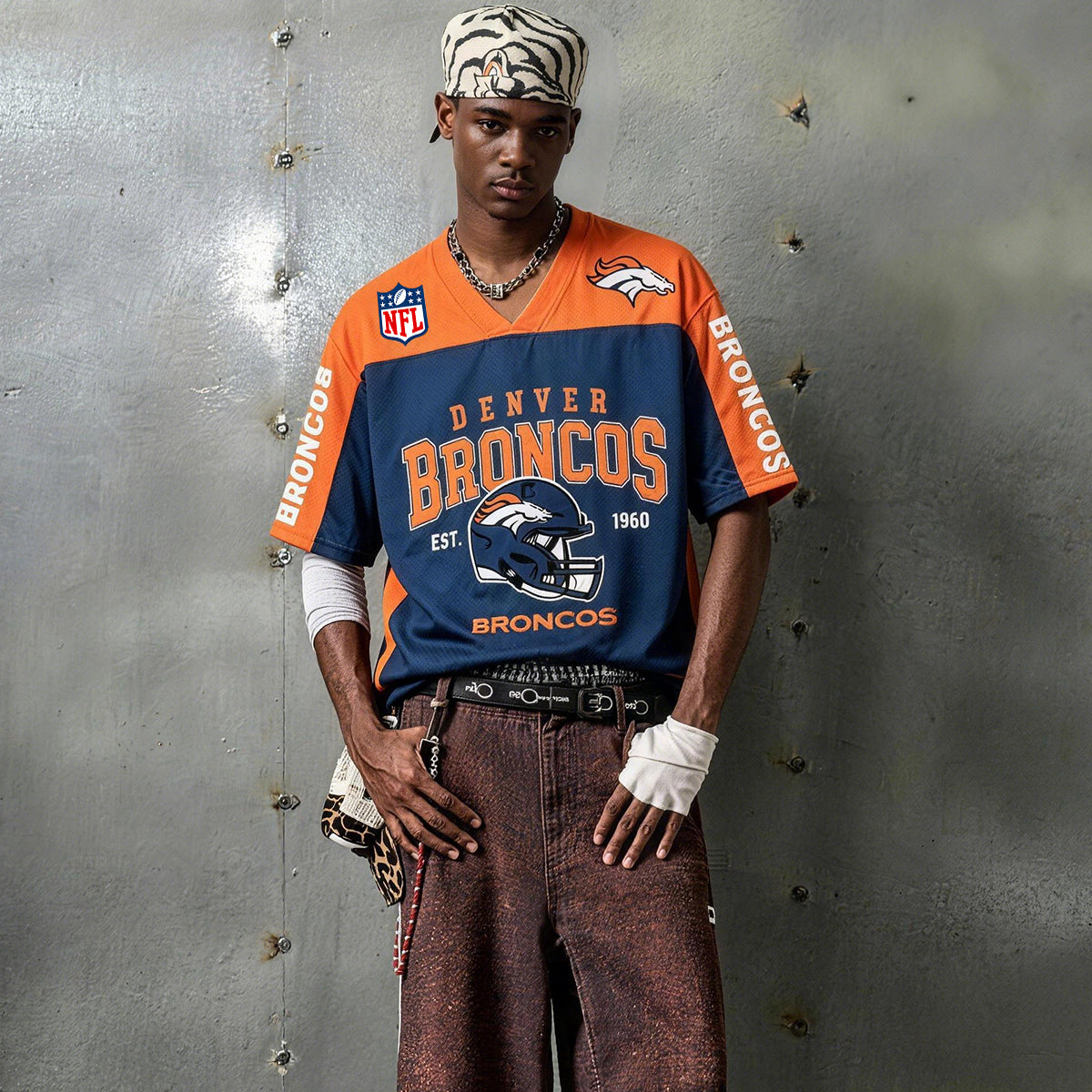 Denver Broncos EST 1960 Helmet Graphic Jersey Shirts