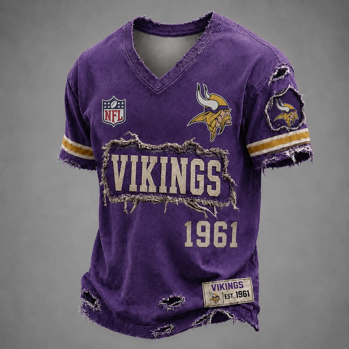 MIN x NFL LUXURY V-Neck T-Shirt 3005 DatND DVT