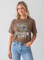 Women's Football Fan Gridiron Glory Winged Helmet Printed T-Shirt