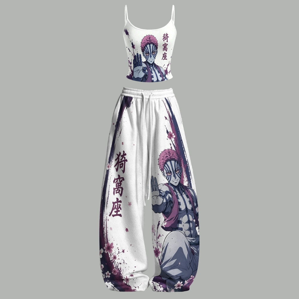 Demon Slayer Top & Elasticated Trousers Two-Piece Set 2605009428