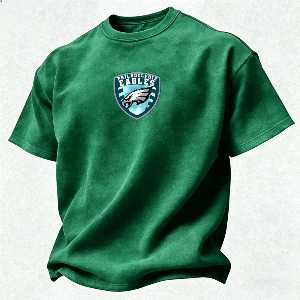 Philadelphia Eagles Printed Unisex 100% Pure Cotton Washed T-Shirt