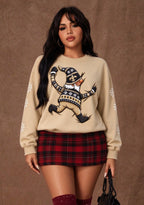 Women's New Orleans Saints Christmas Gnome Crewneck Sweatshirt