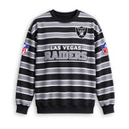 Men's Las Vegas Raiders Striped NFL Crew Neck Sweatshirt