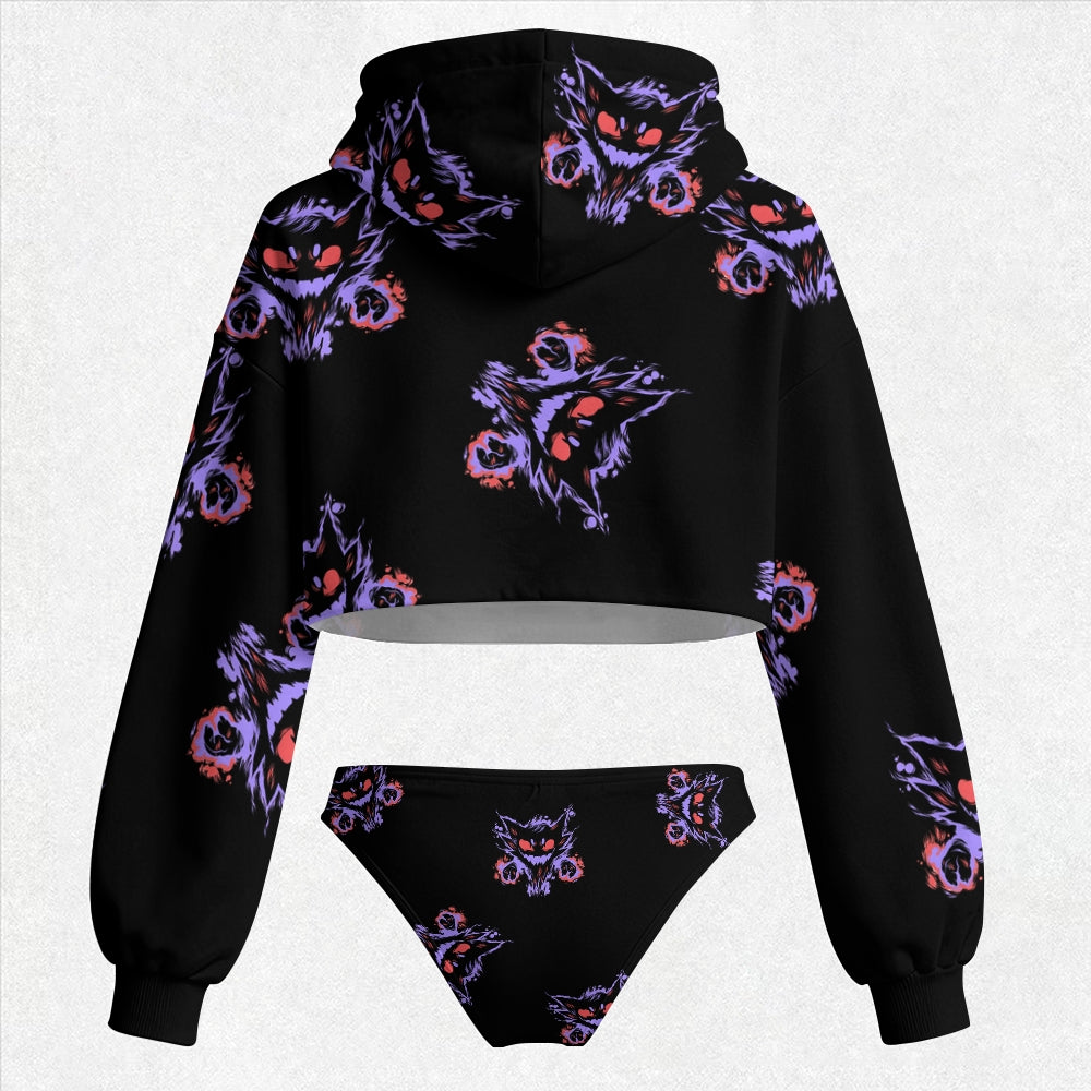 Pokémon Women's Cropped Hoodie & Thong Sets