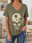 Women's Football Fan Helmet 75 Crossed Balls Printed Waffle Top