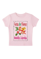 Colombia Floral Fair Graphic Y2K Baby Tee