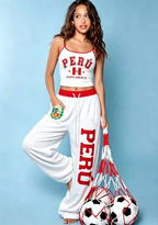 Peru Flag Tops & Elasticated Trousers Two-Piece Set