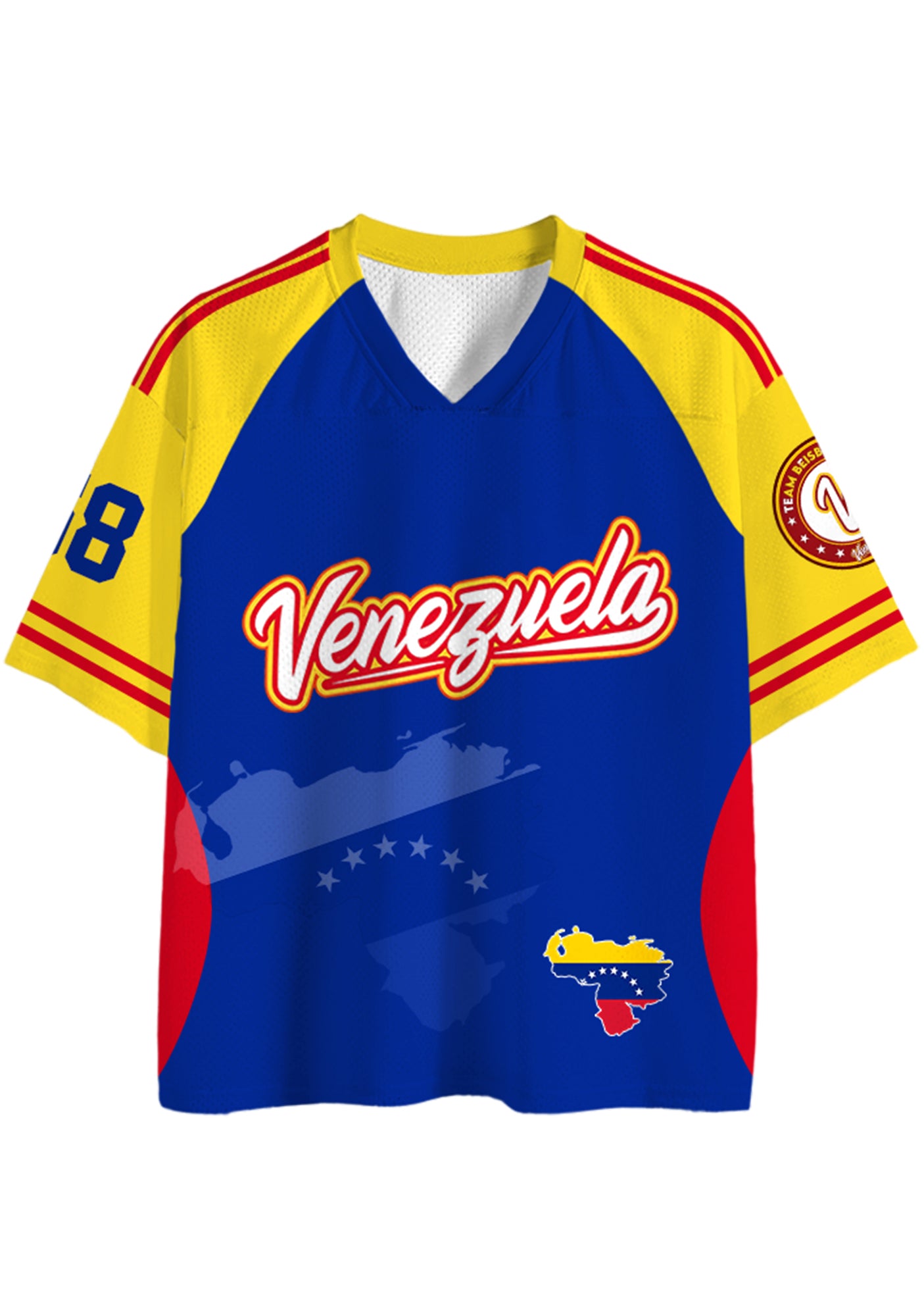 Venezuela National Flag Map Graphic Mesh Jersey Shirts Main image