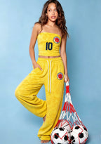 Colombia Tight Casual Camisole Tops & Elasticated Trousers Two-Piece Set