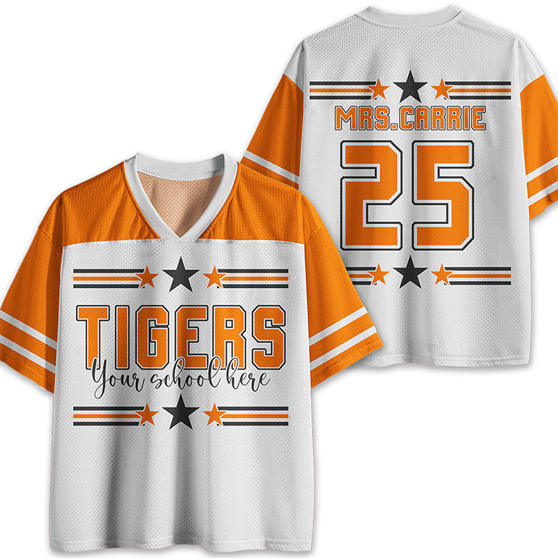 Personalized Star And Stripes Mascot Teacher Mesh Jersey Main image
