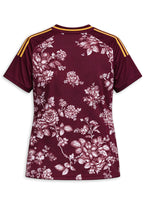 Women's Washington Commanders Floral V-Neck T Shirt
