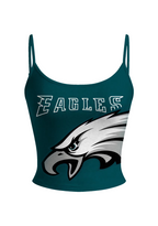 Dark Teal Eagles Logo Tops & Elasticated Trousers Two-Piece Set