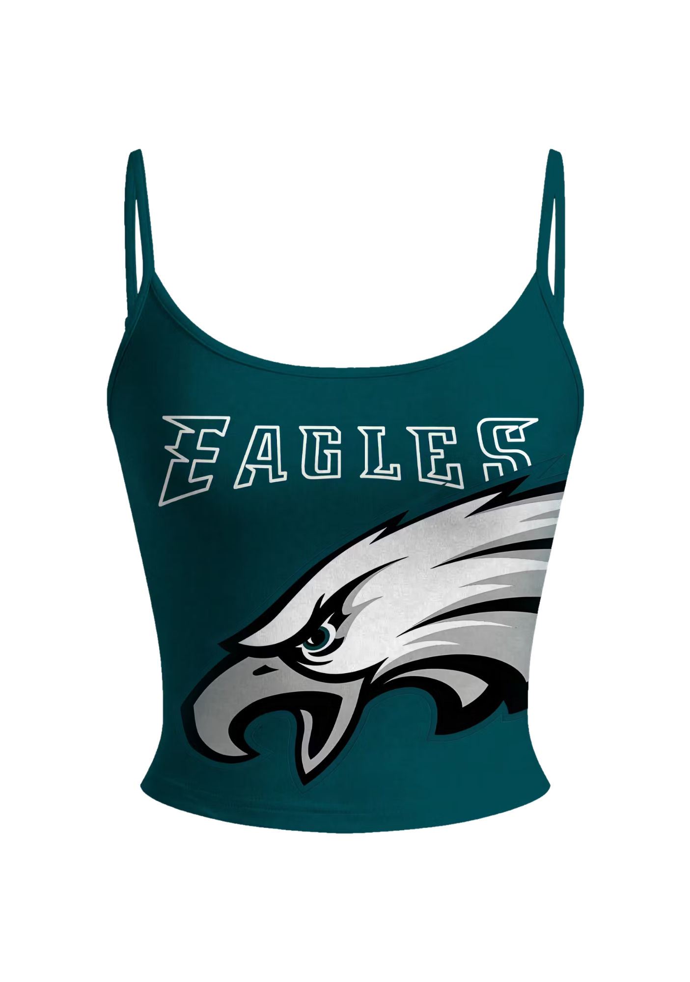 Dark Teal Eagles Logo Tops & Elasticated Trousers Two-Piece Set