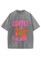 Ice Coffee and Sunshine Washed Tee