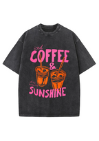 Ice Coffee and Sunshine Washed Tee