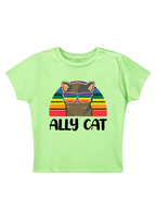 Ally Cat Y2K Baby Tee