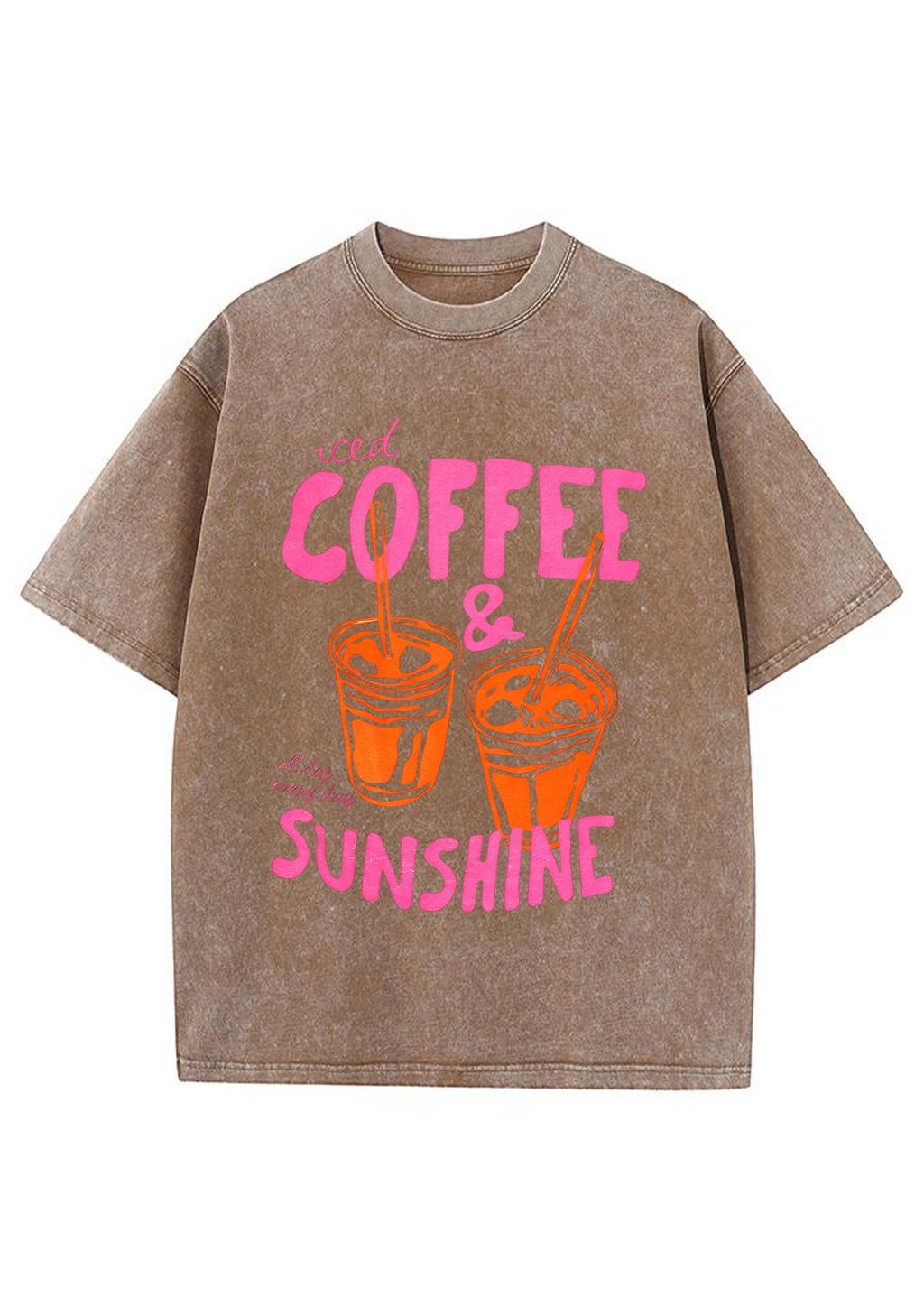 Ice Coffee and Sunshine Washed Tee