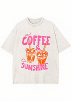 Ice Coffee and Sunshine Washed Tee
