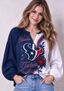 Women’s Houston Texans Floral Game Day Fan Long Sleeve Shirt