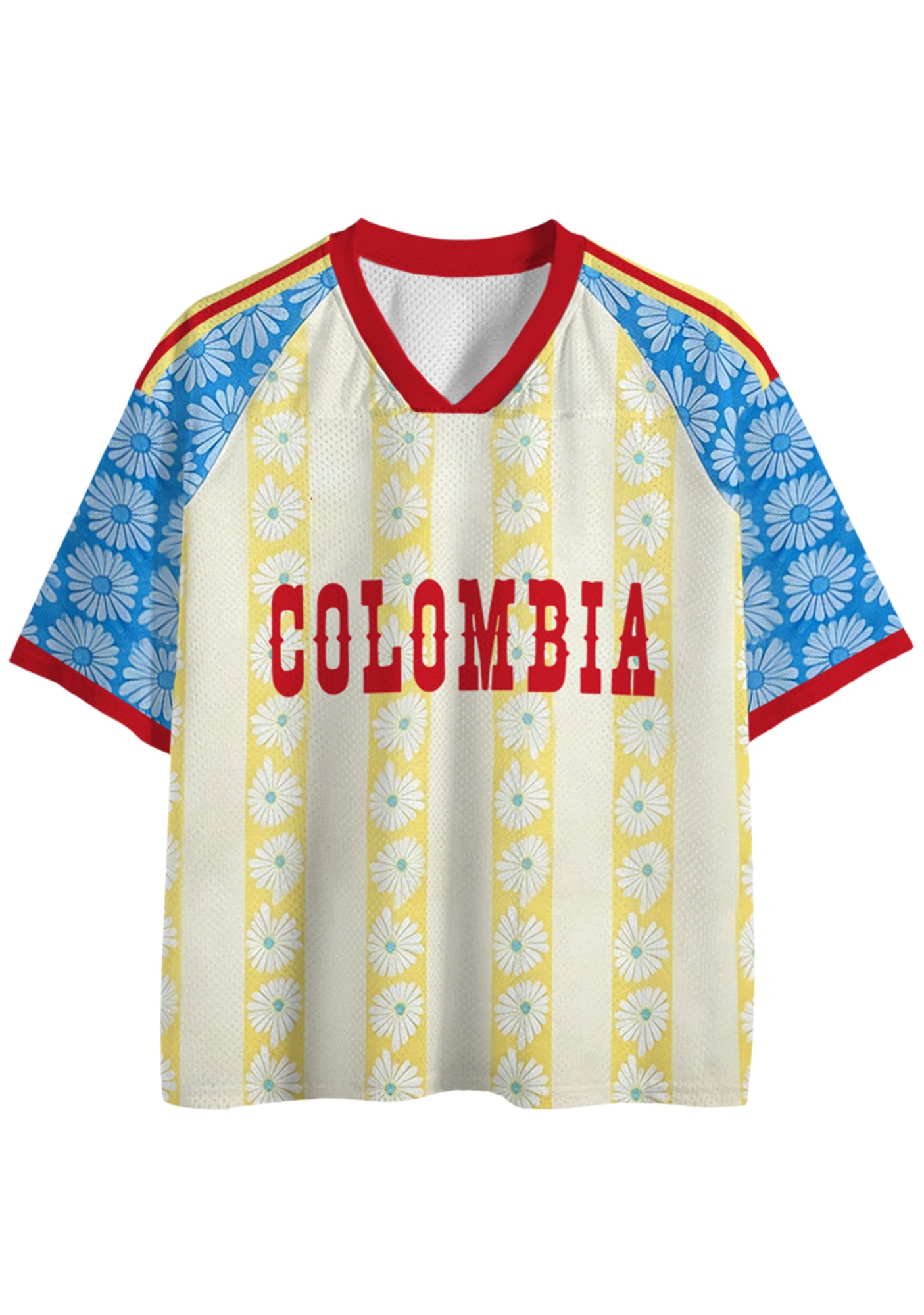 Colombia-Inspired Daisy Mesh Jersey Shirts Secondary image