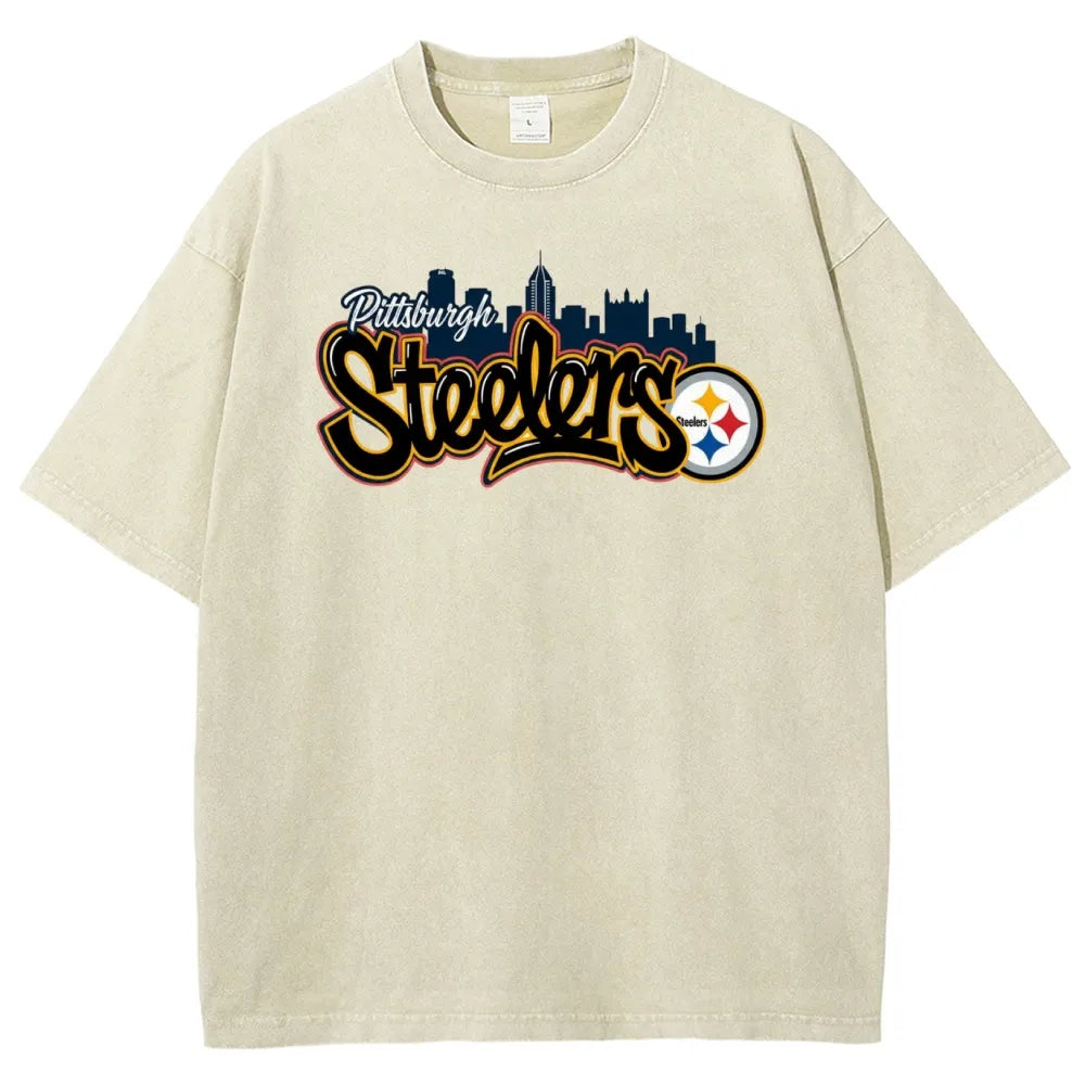 Pittsburgh Steelers Unisex Vintage Washed T-shirt
