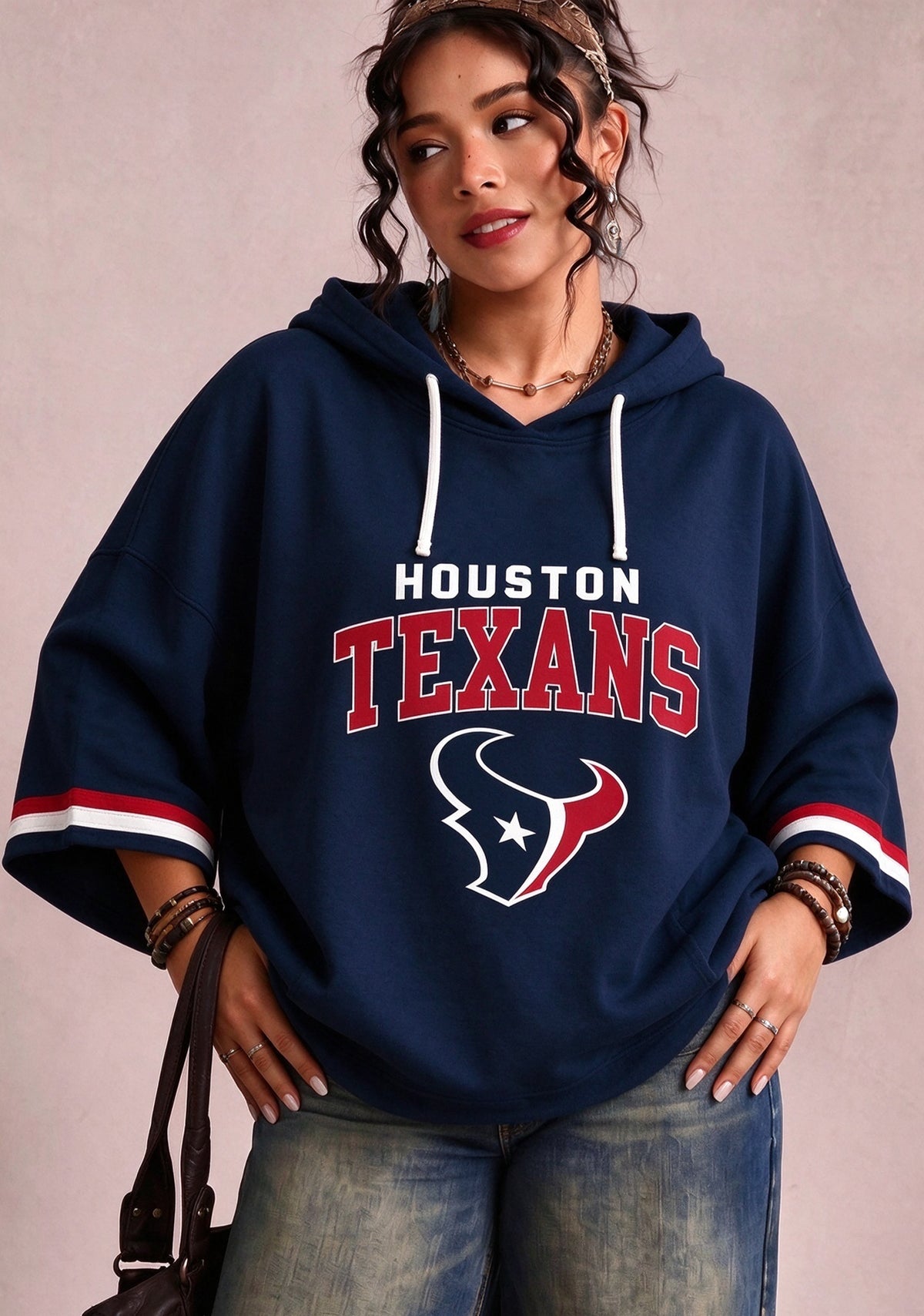 Women’s Houston Texans 3/4 Dolman Sleeve Hoodie Main image