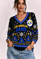 Women’s Los Angeles Rams Ugly NFL Christmas Sweatshirt