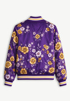 Women Minnesota Vikings Floral Print Zip Up Jacket Custom Name For Fan
