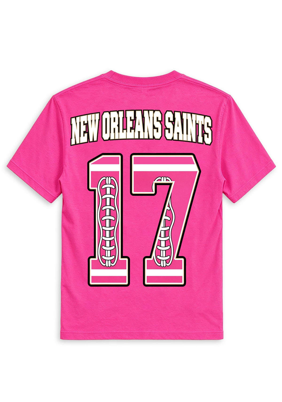 New Orleans Saints Pink Out Tackle Breast Cancer Awareness V-Neck T-Shirt
