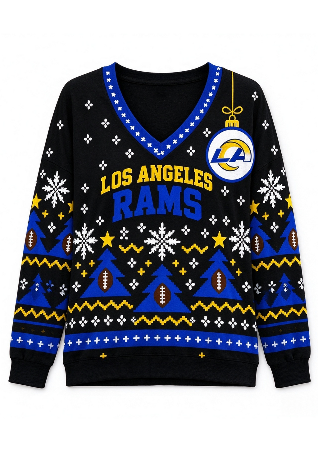 Women’s Los Angeles Rams Ugly NFL Christmas Sweatshirt
