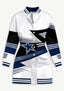 Women's Dallas Cowboys Geometric Color Block Button Down Jacket Dress