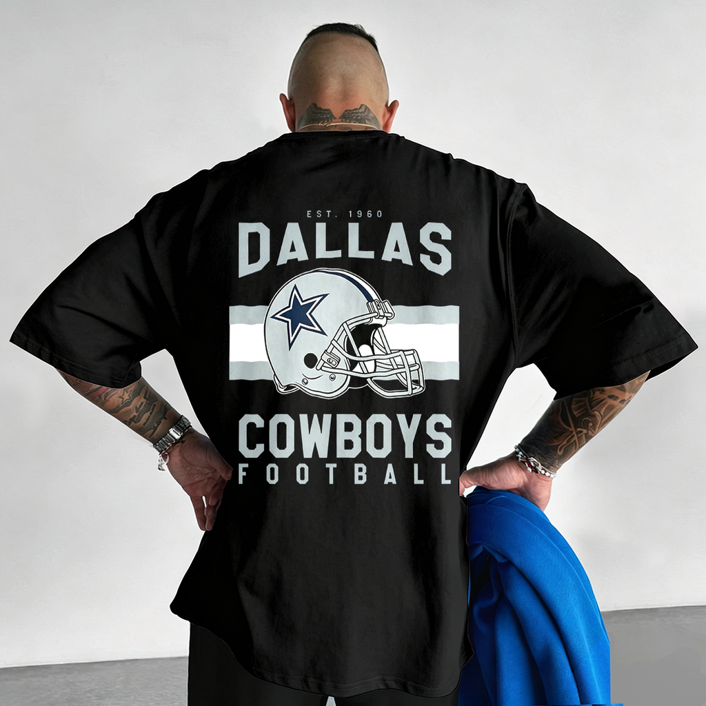 Dallas Cowboys Est.1960 Vintage Football Helmet Printed T-Shirt