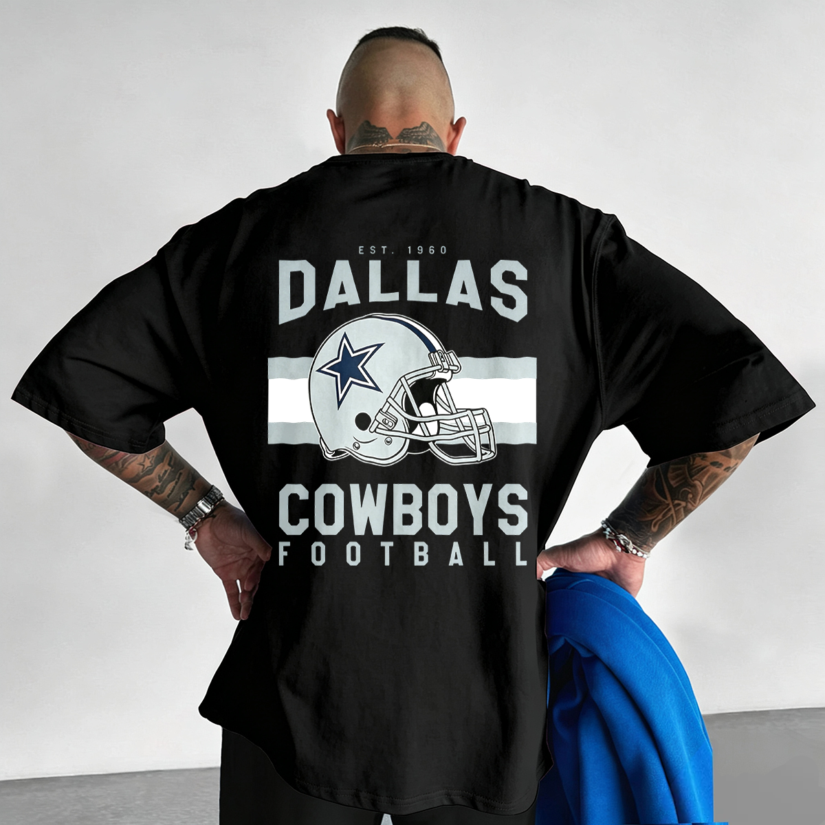 Dallas Cowboys Est.1960 Vintage Football Helmet Printed T-Shirt